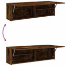 vidaXL füstös tölgyszínű szerelt fa fali fürdőszobaszekrény