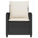 vidaXL 4 részes fekete polyrattan kerti ülőgarnitúra párnákkal