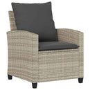 vidaXL 4 részes világosszürke polyrattan kerti ülőgarnitúra párnákkal