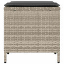 vidaXL 4 részes világosszürke polyrattan kerti ülőgarnitúra párnákkal