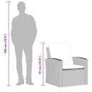 vidaXL 4 részes világosszürke polyrattan kerti ülőgarnitúra párnákkal