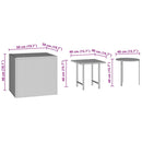 vidaXL 3 db barna polyrattan kerti kisasztal