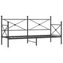 vidaXL fekete acél kanapéágy matrac nélkül 75 x 190 cm