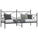 vidaXL fekete acél kanapéágy matrac nélkül 75 x 190 cm