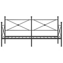 vidaXL fekete acél kanapéágy matrac nélkül 75 x 190 cm