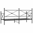 vidaXL fekete acél kanapéágy matrac nélkül 75 x 190 cm