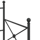 vidaXL fekete acél kanapéágy matrac nélkül 75 x 190 cm