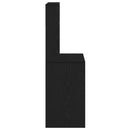 vidaXL fekete szerelt fa íróasztal polcokkal 100x45x140 cm