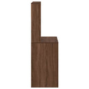 vidaXL barna tölgy szerelt fa íróasztal polcokkal 100x45x140 cm