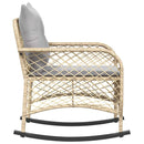 vidaXL bézs polyrattan kerti hintaszék párnákkal