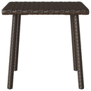vidaXL téglalap barna polyrattan kerti dohányzóasztal 40x40x37cm