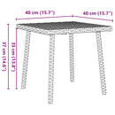 vidaXL téglalap barna polyrattan kerti dohányzóasztal 40x40x37cm