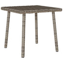 vidaXL téglalap szürke polyrattan kerti dohányzóasztal 40x40x37cm