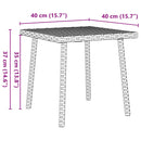 vidaXL téglalap szürke polyrattan kerti dohányzóasztal 40x40x37cm