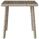 vidaXL téglalap polyrattan kerti dohányzóasztal 40x40x37cm