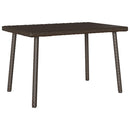 vidaXL téglalap barna polyrattan kerti dohányzóasztal 60x40x37cm