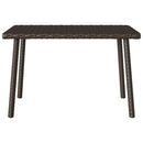 vidaXL téglalap barna polyrattan kerti dohányzóasztal 60x40x37cm