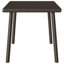 vidaXL téglalap barna polyrattan kerti dohányzóasztal 60x40x37cm