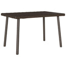 vidaXL téglalap barna polyrattan kerti dohányzóasztal 60x40x37cm