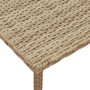 vidaXL téglalap bézs polyrattan kerti dohányzóasztal 60x40x37cm