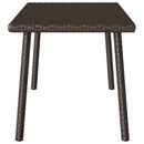 vidaXL téglalap barna polyrattan kerti dohányzóasztal 80x40x37cm