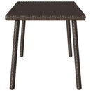 vidaXL téglalap barna polyrattan kerti dohányzóasztal 80x40x37cm