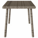 vidaXL téglalap szürke polyrattan kerti dohányzóasztal 80x40x37cm