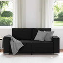 vidaXL Kanapéfotel párnával Fekete 180 x 78 x 84 cm Mübőr