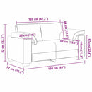 vidaXL Kanapé párnával Barna 160 x 77 x 82 cm szövet
