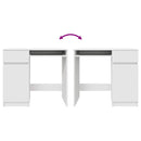 vidaXL fehér forgácslap íróasztal 86x49x76 cm