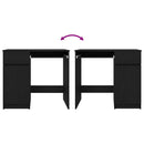 vidaXL fekete tölgy forgácslap íróasztal 86x49x76 cm