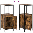 vidaXL Fürdőszoba bútor szett fiókkal 3 pcs Füstölt tölgy és Fekete