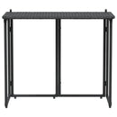 vidaXL fekete polyrattan összecsukható kerti asztal 90x51x75 cm