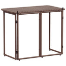 vidaXL barna polyrattan összecsukható kerti asztal 90x51x75 cm