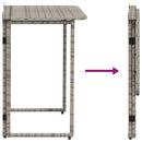 vidaXL szürke polyrattan összecsukható kerti asztal 90x51x75 cm