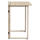 vidaXL bézs polyrattan összecsukható kerti asztal 90x51x75 cm
