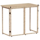 vidaXL bézs polyrattan összecsukható kerti asztal 90x51x75 cm