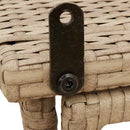 vidaXL bézs polyrattan összecsukható kerti asztal 90x51x75 cm
