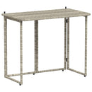 vidaXL világosszürke polyrattan összecsukható kerti asztal 90x51x75 cm