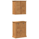 vidaXL Fürdőszoba bútor szett VIGO 2 pcs Barna 67.5 x 34 x 80 cm