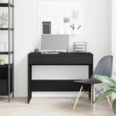 vidaXL fekete tölgyszínű szerelt fa íróasztal 101x50x76,5 cm