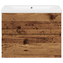 vidaXL antik fa színű mosdószekrény beépített mosdókagylóval