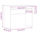 vidaXL fekete tölgy színű szerelt fa íróasztal 90 x 50 x 74 cm