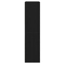 vidaXL Ruhásszekrény polcokkal Musta tammi 100 x 50 x 200 cm Faanyag