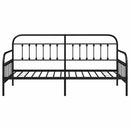 vidaXL Nappali ágykeret fejtámlával Fekete 100 x 190 cm Acél