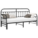 vidaXL Nappali ágykeret fejtámlával Fekete 75 x 190 cm Acél