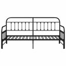 vidaXL Nappali ágykeret fejtámlával Fekete 107 x 203 cm Acél