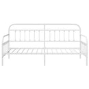 vidaXL Nappali ágykeret fejtámlával Fehér 90 x 200 cm Acél