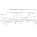 vidaXL Nappali ágykeret fejtámlával Fehér 107 x 203 cm Acél