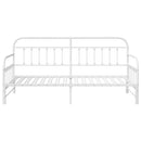 vidaXL Nappali ágykeret fejtámlával Fehér 107 x 203 cm Acél